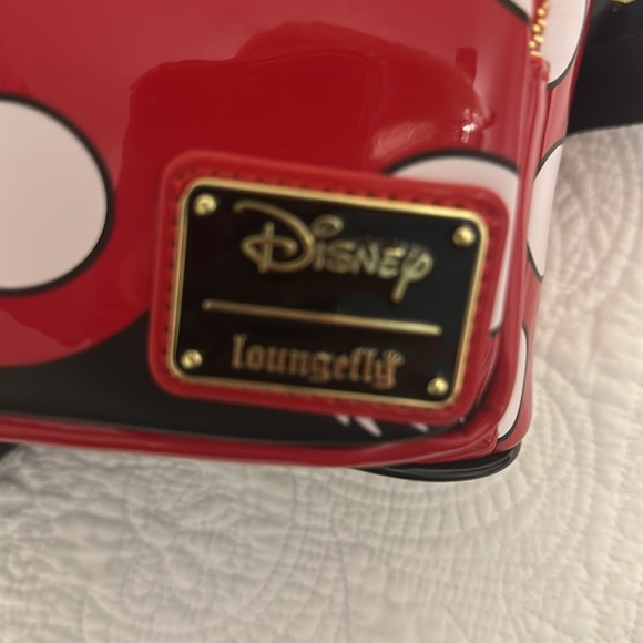 Loungefly Minnie Mouse Red and Black Mini Backpack - Picture 3 of 4